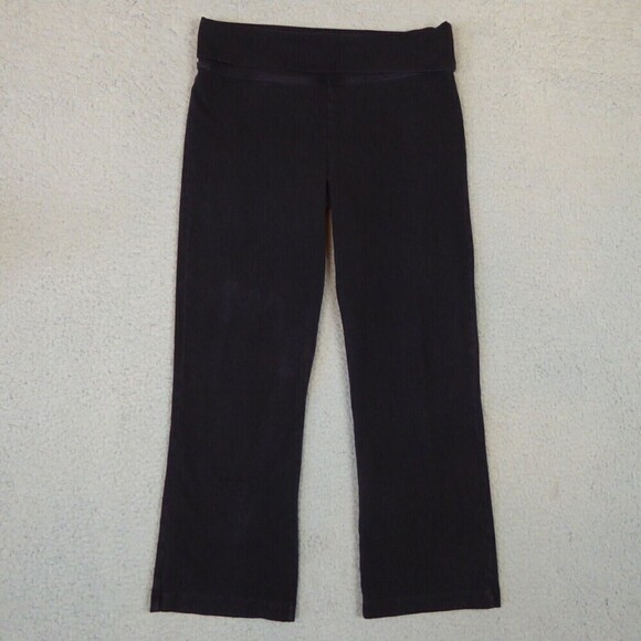 Prana Pants Womens Small Black Stretch Fold Down Yoga Straight Leg Activewear - Picture 1 of 12